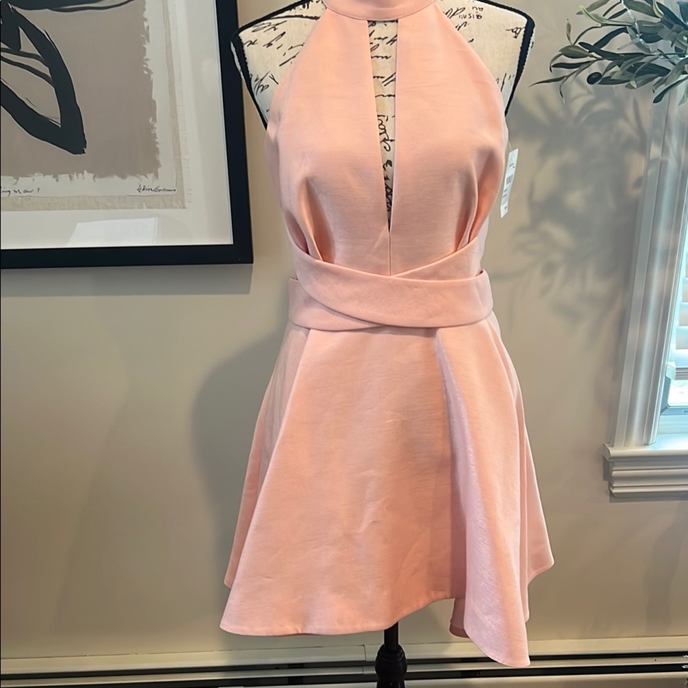 C/MEO Collective Pink Halter A-Line Dress
